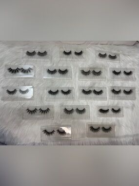 Black False Eyelash Set - Voluminous Strip Lashes